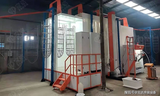 kopen Aanpasbare poedercoating booth voor metalen onderdelen meubels automobielcomponenten industriële poedersproei schilderbooth online manufacture