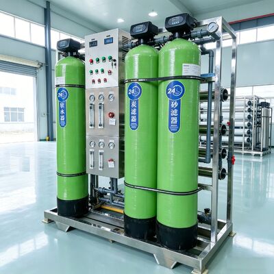 kopen Hoge capaciteit 1000L/uur omgekeerd osmose systeem met PLC-besturing en aanpasbaar vermogen voor industriële waterzuivering online vervaardiging