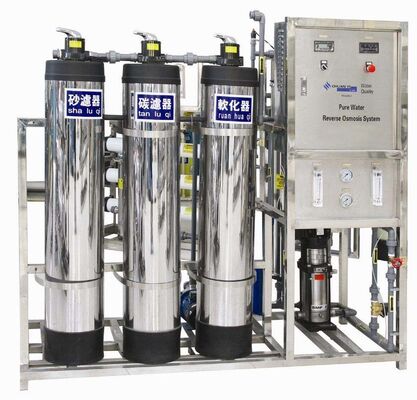 kopen Automatische RO-waterzuiveraar van 500 l/uur met voorbehandeling met 3 tanks voor commercieel waterbehandelingssysteem online vervaardiging